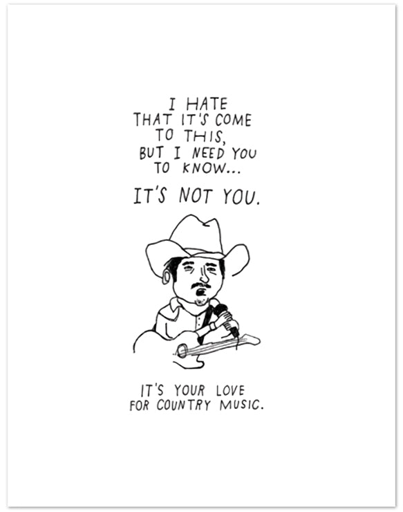 COUNTRY MUSIC - GREETING CARD