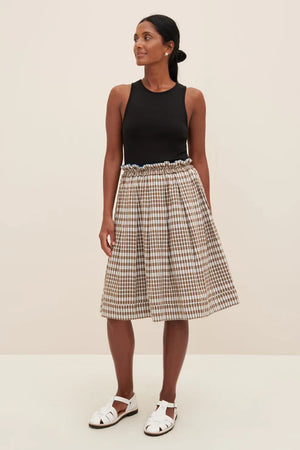 COVE REVERSIBLE SKIRT - DUO CHECK