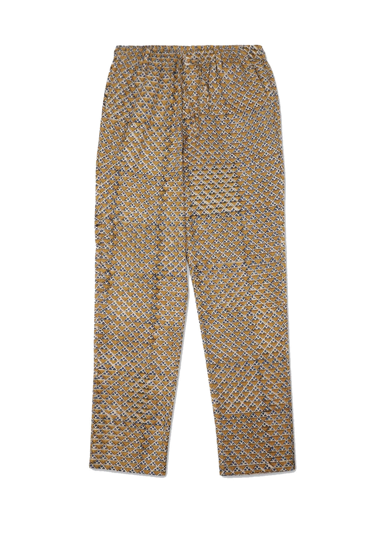 LISBOA HANDLOOM IKAT WEAVE DRAWSTRING PANTS - GOLD