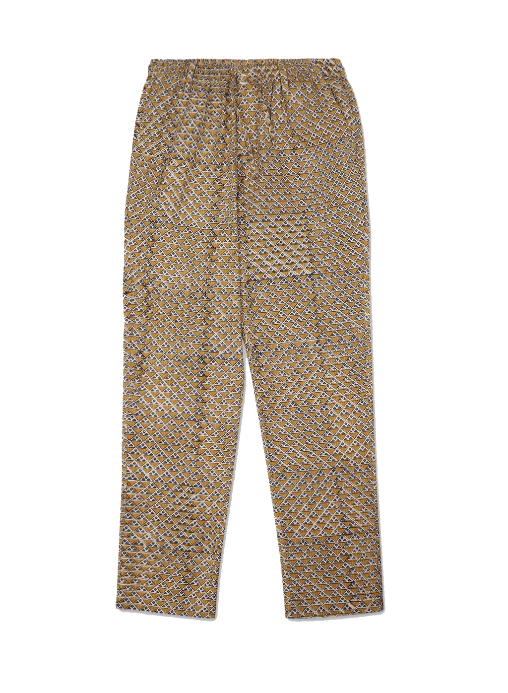 LISBOA HANDLOOM IKAT WEAVE DRAWSTRING PANTS - GOLD