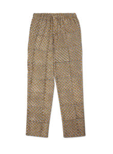 LISBOA HANDLOOM IKAT WEAVE DRAWSTRING PANTS - GOLD