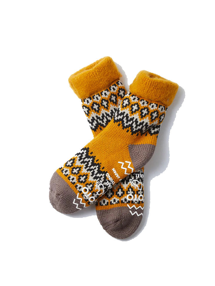 COMFY ROOM SOCKS ”NORDIC” - YELLOW