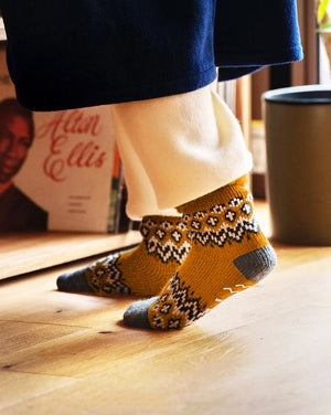 COMFY ROOM SOCKS ”NORDIC” - YELLOW