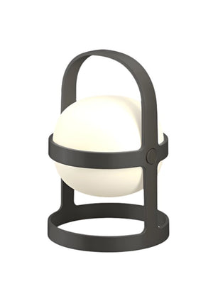 SOFT SPOT SOLAR CIRCULAR LANTERN - SLATE GRAY