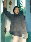 ALPACA RIB TURTLENECK SWEATER - CHARCOAL