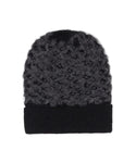 MOROCCAN TILE BEANIE - BLACK WITH CHARCOAL
