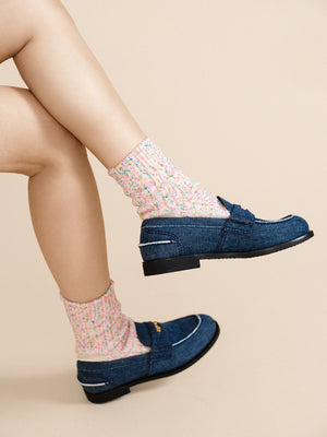 DISCO SHORT CREW SOCK - MULTI