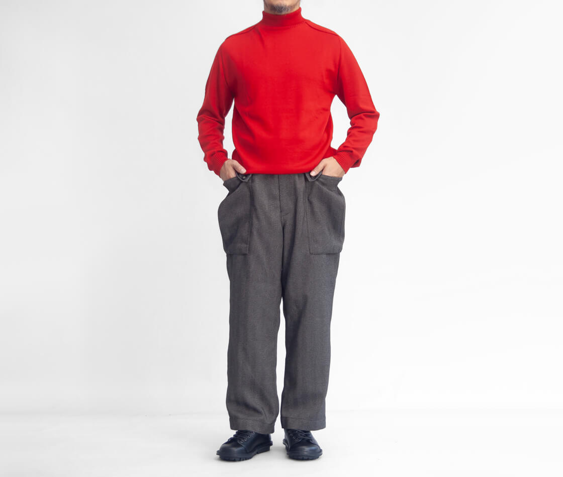 TECHTWEED HBT MILITARY PANTS - GREY HERRINGBONE