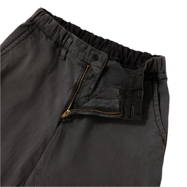 STRETCH PEG-TOP TROUSERS - FADED BLACK