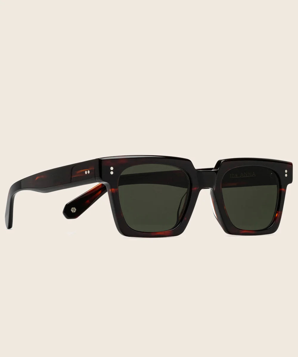 ANNA SUNGLASSES - DARK HAVANA POLARIZED GREEN LENSES