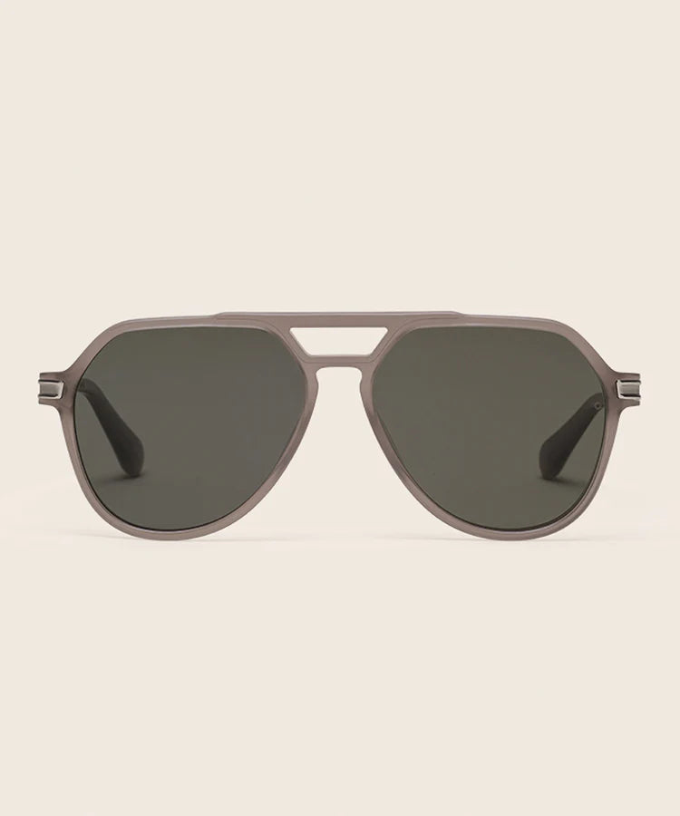 BERNAU SUNGLASSES - MATTE SMOKE POLARIZED GREEN LENSES