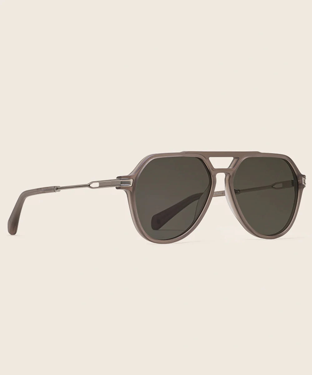 BERNAU SUNGLASSES - MATTE SMOKE POLARIZED GREEN LENSES