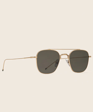 FLIEGER SUNGLASSES - GOLD CR-39 GREEN LENSES