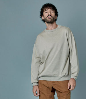 COMPACT BORDER LONG SLEEVE T-SHIRT - ECRU / MARINE