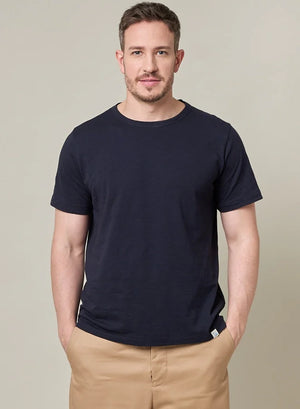 GOOD BASIC T-SHIRT - PIMA SLUB COTTON 5.8OZ RELAXED FIT -DARK NAVY