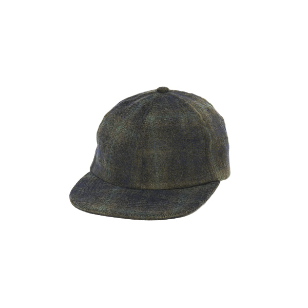 NEEDLE CHECK BASEBALL CAP - NAVY CHECK
