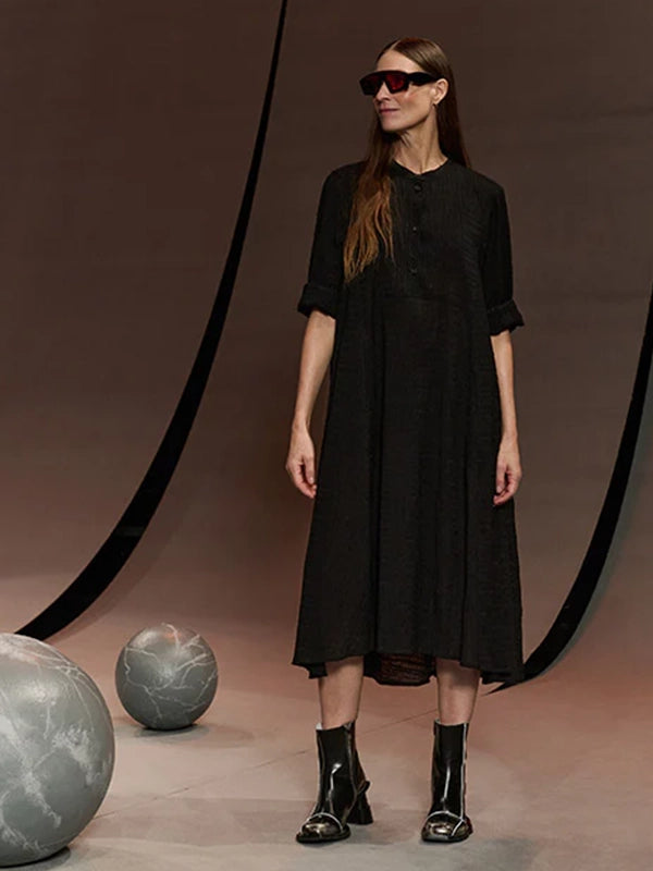 LOW PULSE DRESS - BLACK