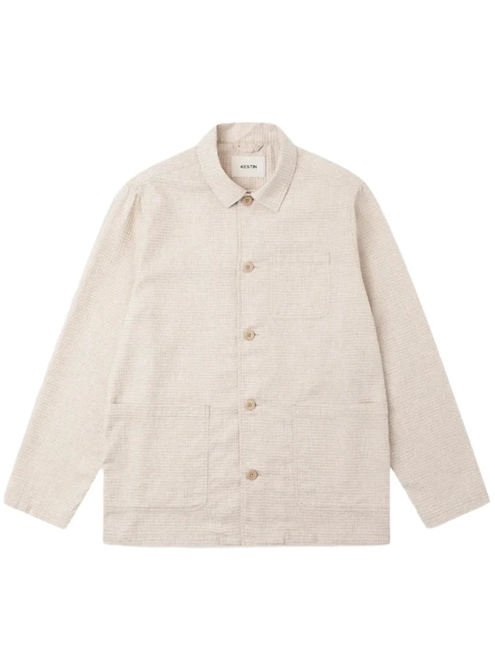 ORMISTON LINEN WAFFLE JACKET - ECRU