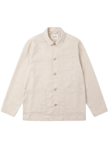 ORMISTON LINEN WAFFLE JACKET - ECRU