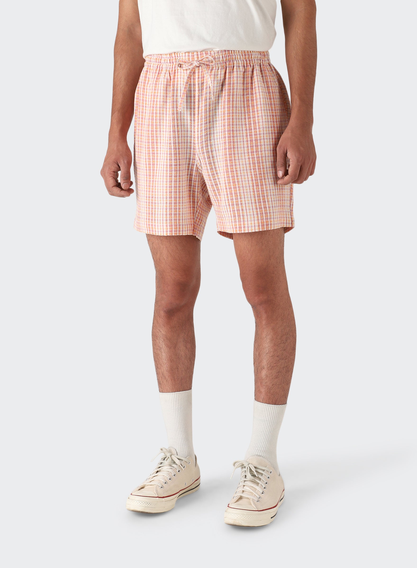 OLBIA SHORTS - WHITE PEACH