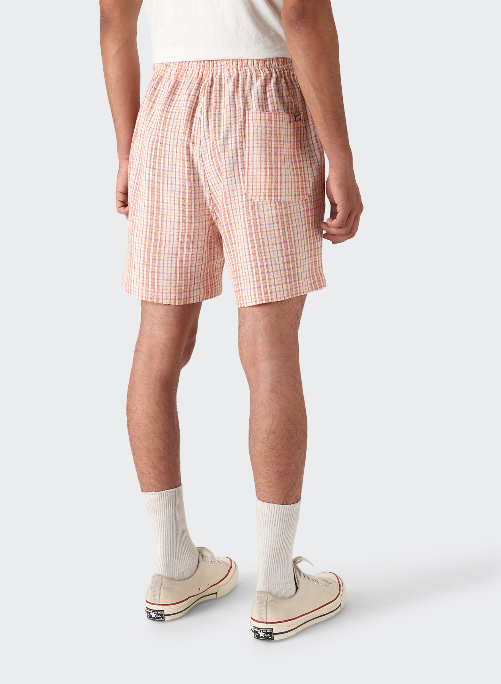 OLBIA SHORTS - WHITE PEACH