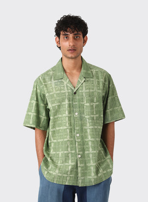 RONEN CAMP COLLAR SHORT SLEEVE SHIRT - MINT