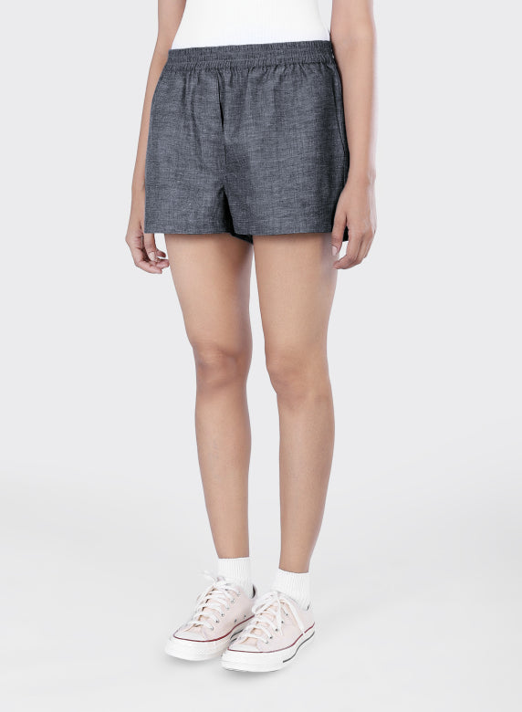 OLBIA W SHORTS - KHADI CHAMBRAY