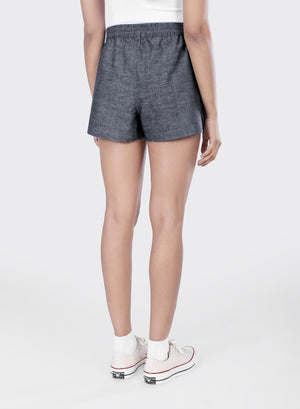 OLBIA W SHORTS - KHADI CHAMBRAY
