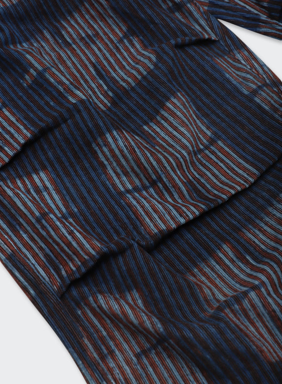 ABEER BLOCK PRINT DRAWSTRING SNOW PANTS - NAVY