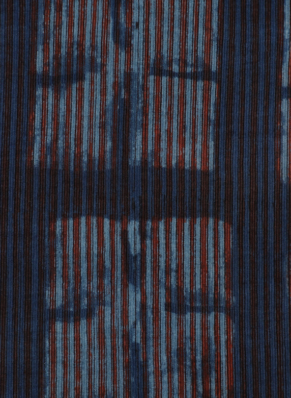 ABEER BLOCK PRINT DRAWSTRING SNOW PANTS - NAVY