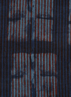 ABEER BLOCK PRINT DRAWSTRING SNOW PANTS - NAVY