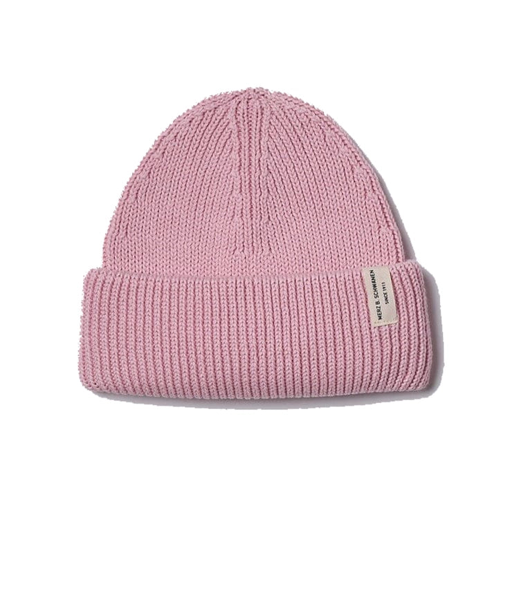 ORGANIC COTTON BEANIE - DUSTED PINK