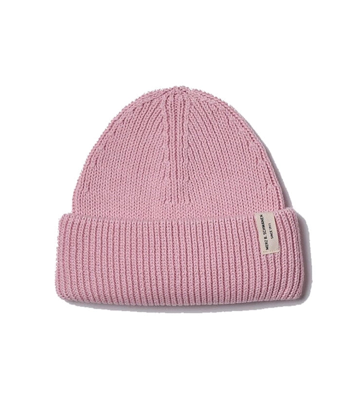 ORGANIC COTTON BEANIE - DUSTED PINK