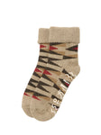 LAMBS WOOL ROOM SOCKS - LIGHT BROWN