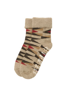 LAMBS WOOL ROOM SOCKS - LIGHT BROWN