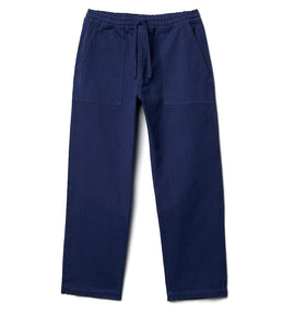 DRAW STRING PANTS ORGANIC COTTON, BROKEN TWILL - INK BLUE