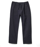 DRAW STRING PANTS ORGANIC COTTON, BROKEN TWILL - CHARCOAL