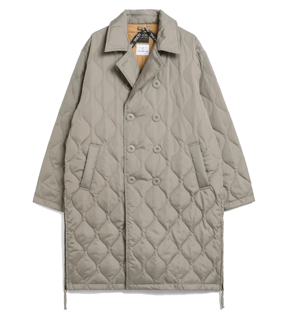 DOUBLE BREASTED DOWN COAT - LIGHT MOCHA