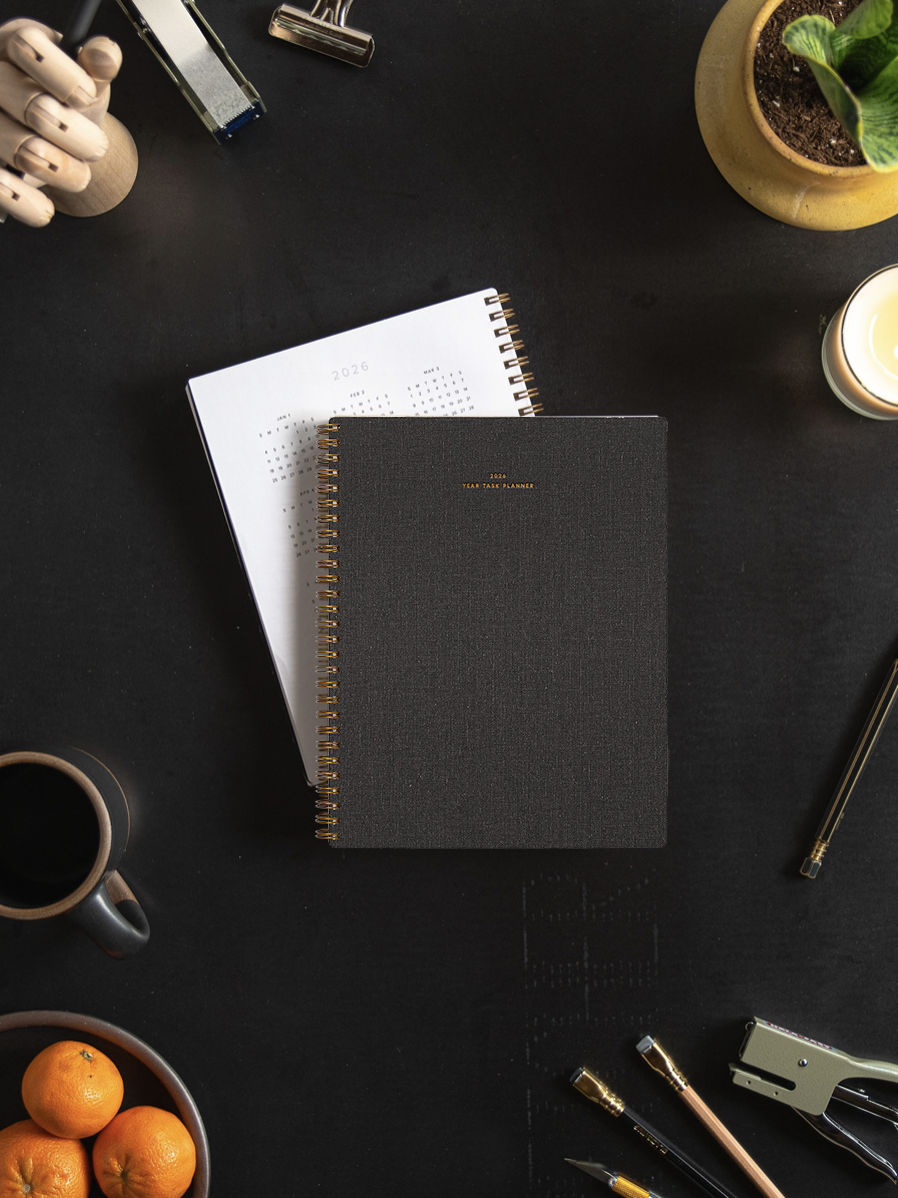 2026 TASK PLANNER - CHARCOAL GRAY