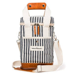 THE WINE COOLER TOTE BAG - LAUREN'S NAVY STRIPE