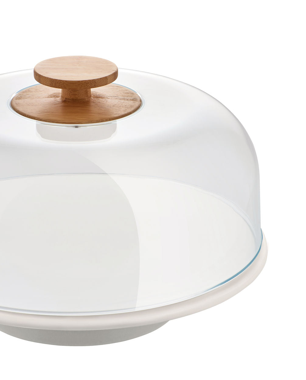 MATTINA CAKE STAND WITH LID - WARM GREY