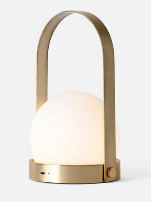 CARRIE PORTABLE LED LAMP - BRUSHED BRASS