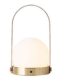 CARRIE PORTABLE LED LAMP - BRUSHED BRASS