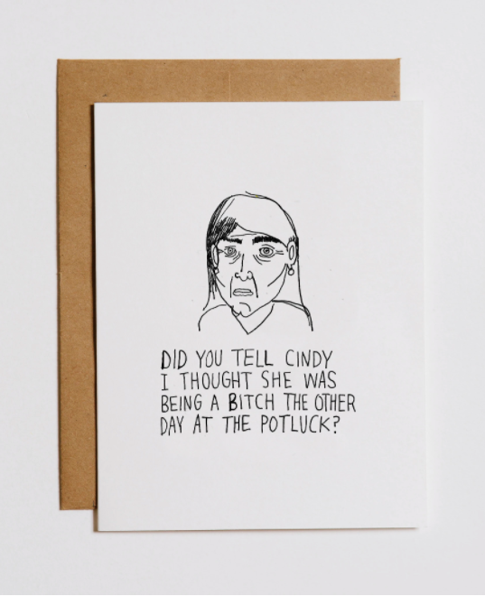 BITCH AT POTLUCK - GREETING CARD