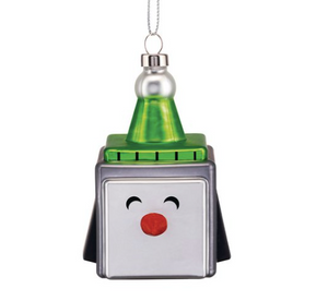 CUBIK PENGUIN ORNAMENT- BLOWN GLASS