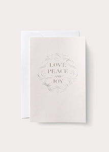 LOVE, PEACE AND JOY - CARD