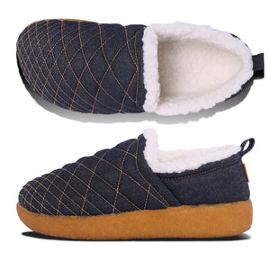 COLONY MOC SLIPPER - KAIHARA DENIM | SHERPA / CREPE RUBBER