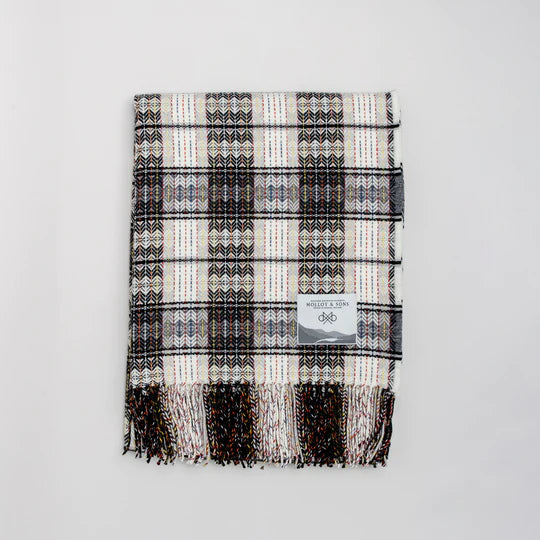FINE DIAMOND THROW - GREY