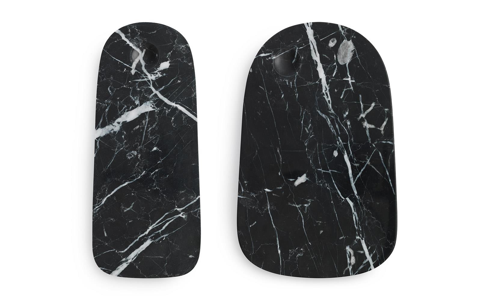 PEBBLE CHEESE BOARD - LARGE - BLACK MARBLE