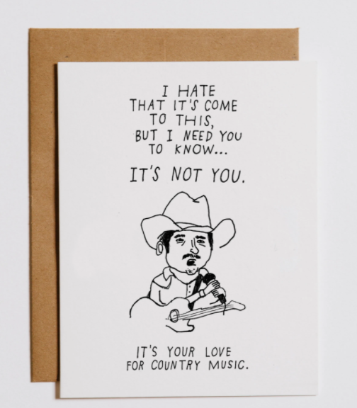 COUNTRY MUSIC - GREETING CARD